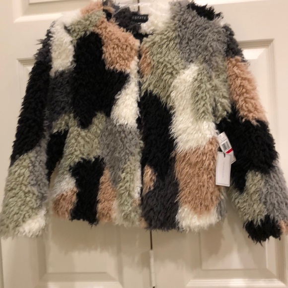 1. State Jackets & Blazers - NWT 1.STATE FUZZY JACKET!